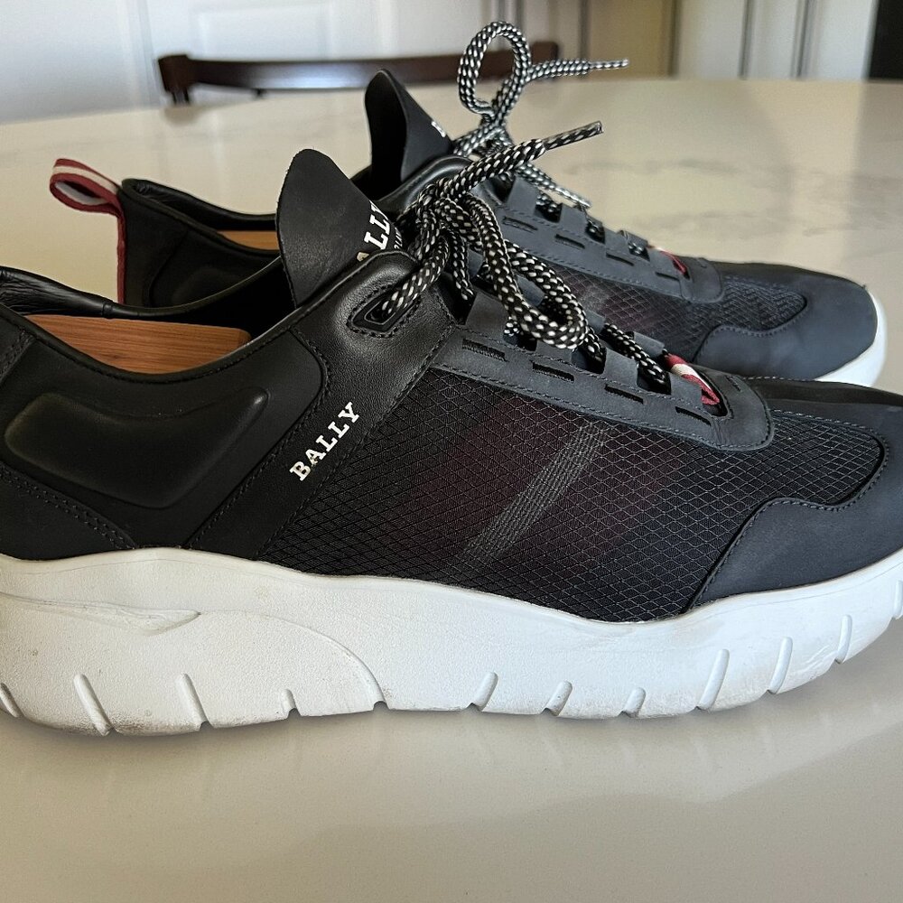 Bally Men's Brody Low Top Sneakers Black/White 10